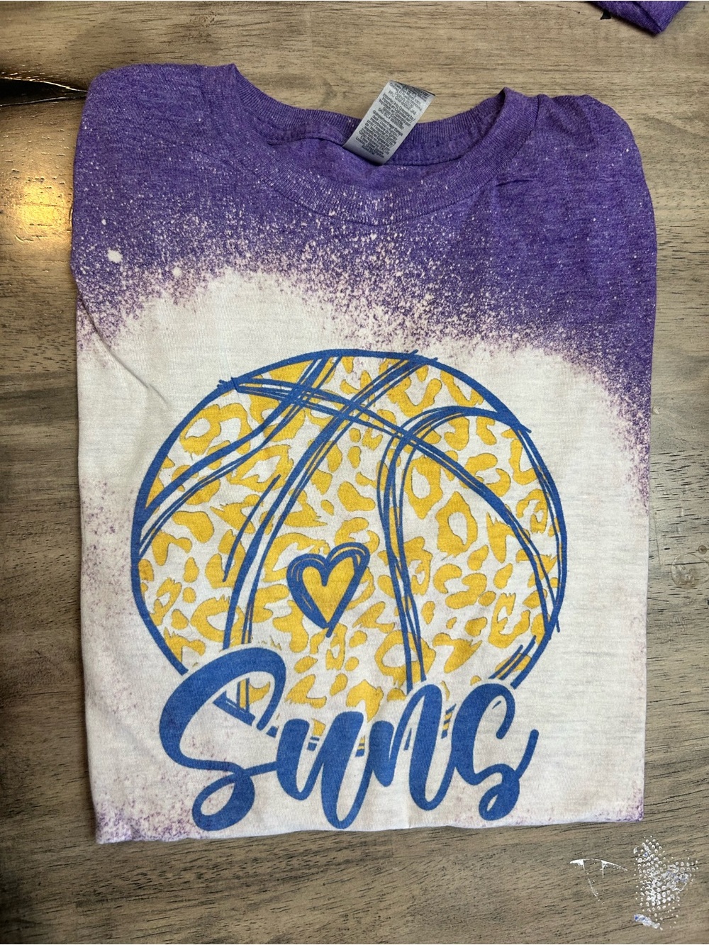 Gildan Purple, White, Yellow & Blue Kids Basketball Graphic Tee